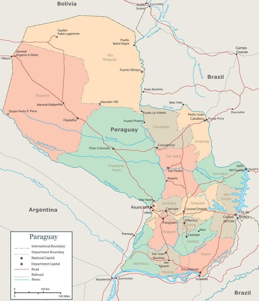 Paraguay asuncion mapa