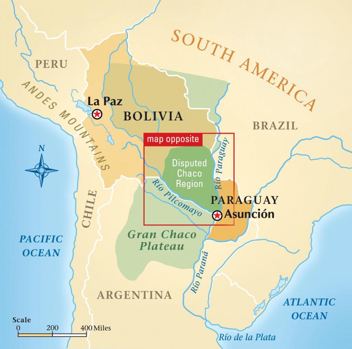 Mapa do río Paraguai