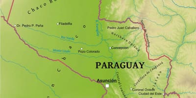 Mapa de Paraguay xeografía