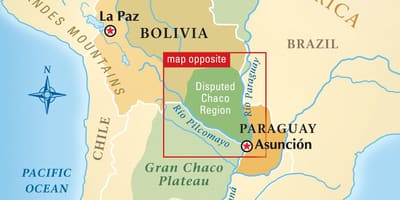 Mapa do río Paraguai