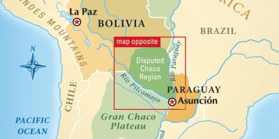 Mapa do río Paraguai